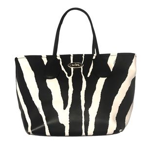 Coach Color Black White Zebra Purse